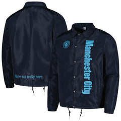 Manchester City Coaches Full-Snap Jacket Navy
