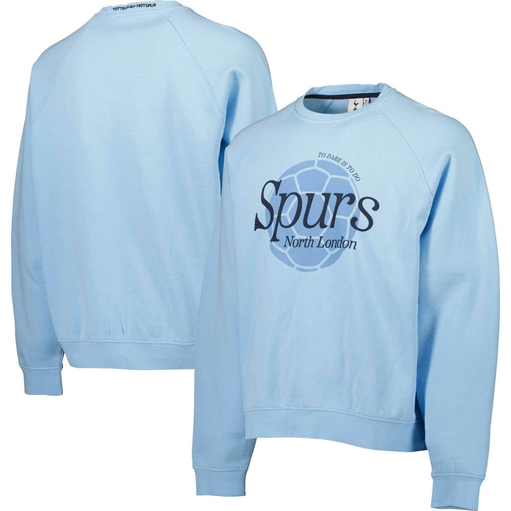 Tottenham Hotspur Foundation Oversized Raglan Pullover Sweatshirt Light Blue