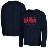 Barcelona Heavy Long Sleeve T-Shirt Navy