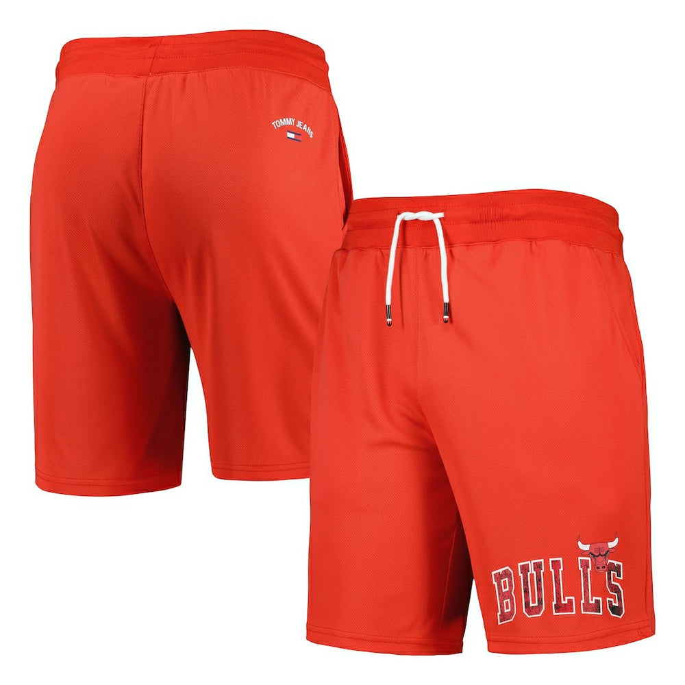 Chicago Bulls Tommy Jeans Mike Mesh Basketball Shorts Red