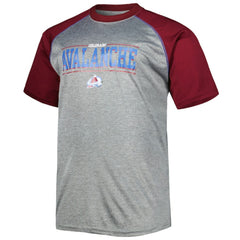 Colorado Avalanche Big & Tall Logo Raglan T-Shirt - Heather Gray | NHL discount