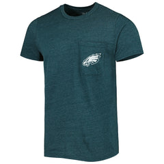 Philadelphia Eagles Majestic Threads Tri-Blend Pocket T-Shirt - Midnight Green - NFL
