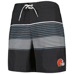 Cleveland Browns G-III Sports by Carl Banks Coastline Volley Swim Shorts - Black - NFL
