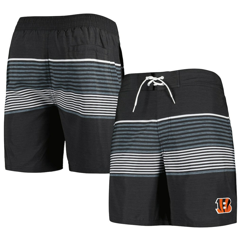 Cincinnati Bengals G-III Sports by Carl Banks Coastline Volley Swim Shorts - Black - NFL