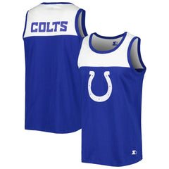 Indianapolis Colts Starter Logo Touchdown Fashion Tank Top - Royal/White - NFL