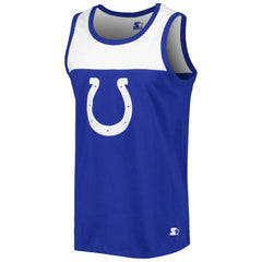 Indianapolis Colts Starter Logo Touchdown Fashion Tank Top - Royal/White - NFL