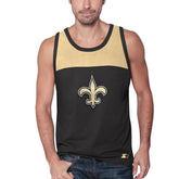 New Orleans Saints Starter Logo Touchdown Fashion Tank Top - Black/Gold - NFL