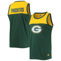 Green Bay Packers Starter Logo Touchdown Fashion Tank Top - Green/Gold - NFL