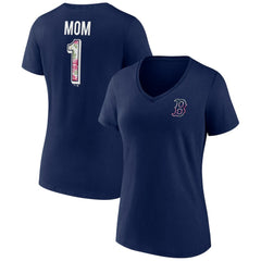 Boston Red Sox Women's Team Logo Mother's Day V-Neck T-Shirt Outlet