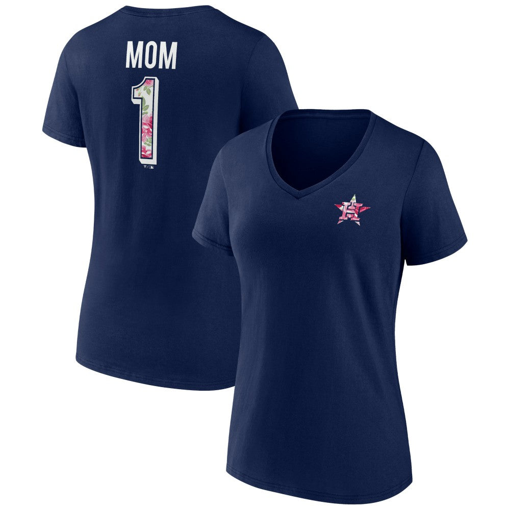 Houston Astros Women's Team Logo Mother's Day V-Neck T-Shirt for sale