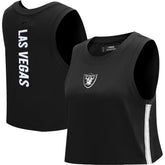 Las Vegas Raiders Pro Standard Women's Ombre Wordmark Classic Cropped Tank Top - Black - NFL