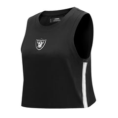 Las Vegas Raiders Pro Standard Women's Ombre Wordmark Classic Cropped Tank Top - Black - NFL