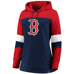 Boston Red Sox Women's Plus Size Colorblock Pullover Hoodie Outlet