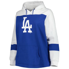 Los Angeles Dodgers Women's Plus Size Colorblock Pullover Hoodie for sale