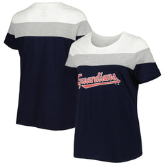 Cleveland Guardians Women's Plus Size Colorblock T-Shirt Online