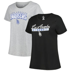 Los Angeles Dodgers Profile Women's Plus Size T-Shirt Combo Pack Online