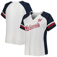 Washington Nationals Women's Plus Size Notch Neck T-Shirt Discount