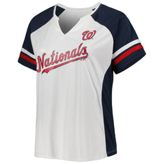 Washington Nationals Women's Plus Size Notch Neck T-Shirt Discount