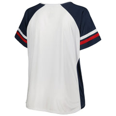 Washington Nationals Women's Plus Size Notch Neck T-Shirt Discount