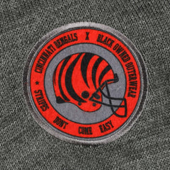 Cincinnati Bengals x BlaCkOWned Stripes Don't Come Easy Pullover Hoodie - Gray - NFL