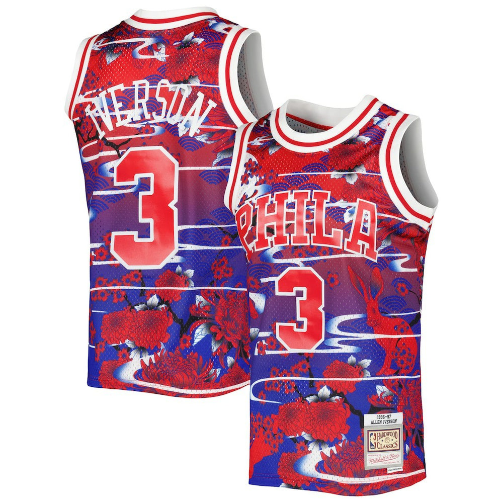 Mitchell & Ness Allen Iverson Philadelphia 76ers 1996/97 Hardwood Classics Lunar New Year Swingman Jersey Red