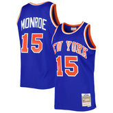 Mitchell & Ness Earl Monroe New York Knicks 1972/73 Hardwood Classics Swingman Jersey Blue