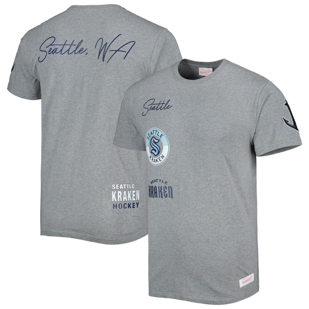 Seattle Kraken Mitchell & Ness City Collection T-Shirt - Heather Gray | NHL online