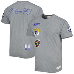 St. Louis Blues Mitchell & Ness City Collection T-Shirt - Heather Gray | NHL discount