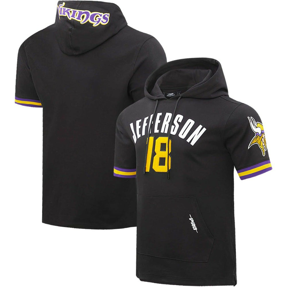Justin Jefferson Minnesota Vikings Pro Standard Player Name & Number Hoodie T-Shirt - Black - NFL