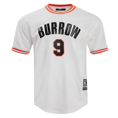 Joe Burrow Cincinnati Bengals Pro Standard Player Name & Number Mesh T-Shirt - White - NFL