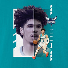 LaMelo Ball Charlotte Hornets Jump Pass T-Shirt Aqua