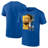 Stephen Curry Golden State Warriors Player Name & Number Jump Pass T-shirt Royal