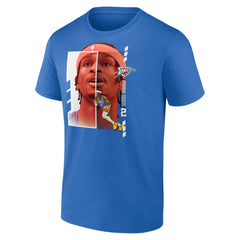 Shai Gilgeous-Alexander Oklahoma City Thunder Player Name & Number Jump Pass T-shirt Blue