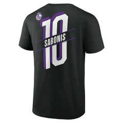 Domantas Sabonis Sacramento Kings Full-Court Press Name & Number T-Shirt Black