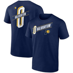 Tyrese Haliburton Indiana Pacers Full-Court Press Name & Number T-Shirt Navy