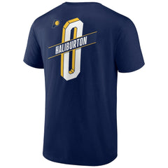 Tyrese Haliburton Indiana Pacers Full-Court Press Name & Number T-Shirt Navy