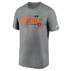 Cincinnati Bengals Legend Team Shoutout Performance T-Shirt - Heather Gray - Nike