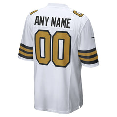 New Orleans Saints Alternate Custom Game Jersey - White - Nike