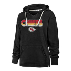 Kansas City Chiefs '47 Women's Color Rise Kennedy Pullover Hoodie - Black - 47 brand