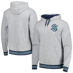 Seattle Kraken Mitchell & Ness Classic French Terry Pullover Hoodie - Heather Gray | NHL online