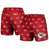 Kansas City Chiefs Pro Standard Allover Print Mini Logo Shorts - Red - NFL