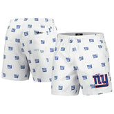 New York Giants Pro Standard Allover Print Mini Logo Shorts - White - NFL