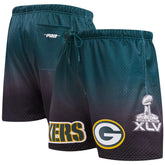 Green Bay Packers Pro Standard Ombre Mesh Shorts - Black/Green - NFL