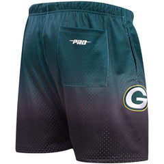 Green Bay Packers Pro Standard Ombre Mesh Shorts - Black/Green - NFL