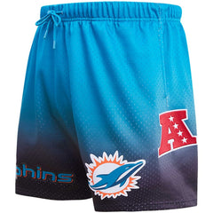 Miami Dolphins Pro Standard Ombre Mesh Shorts - Black/Aqua - NFL
