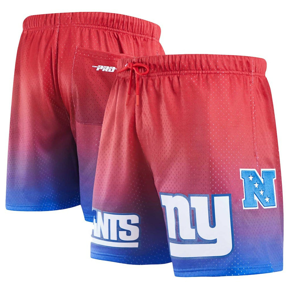 New York Giants Pro Standard Ombre Mesh Shorts - Royal/Red - NFL