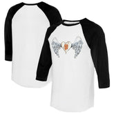 San Francisco Giants Tiny Turnip Women's Angel Wings 3/4-Sleeve Raglan T-Shirt Outlet