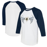 Milwaukee Brewers Tiny Turnip Women's Angel Wings 3/4-Sleeve Raglan T-Shirt Discount