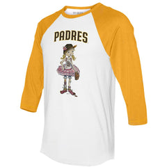 San Diego Padres Tiny Turnip Women's Babes 3/4-Sleeve Raglan T-Shirt Near Me