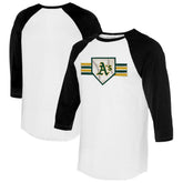 Athletics Tiny Turnip Women's Base Stripe 3/4-Sleeve Raglan T-Shirt for sale